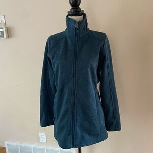 The North Face Blue Green Jacket High Collar Full-Zip